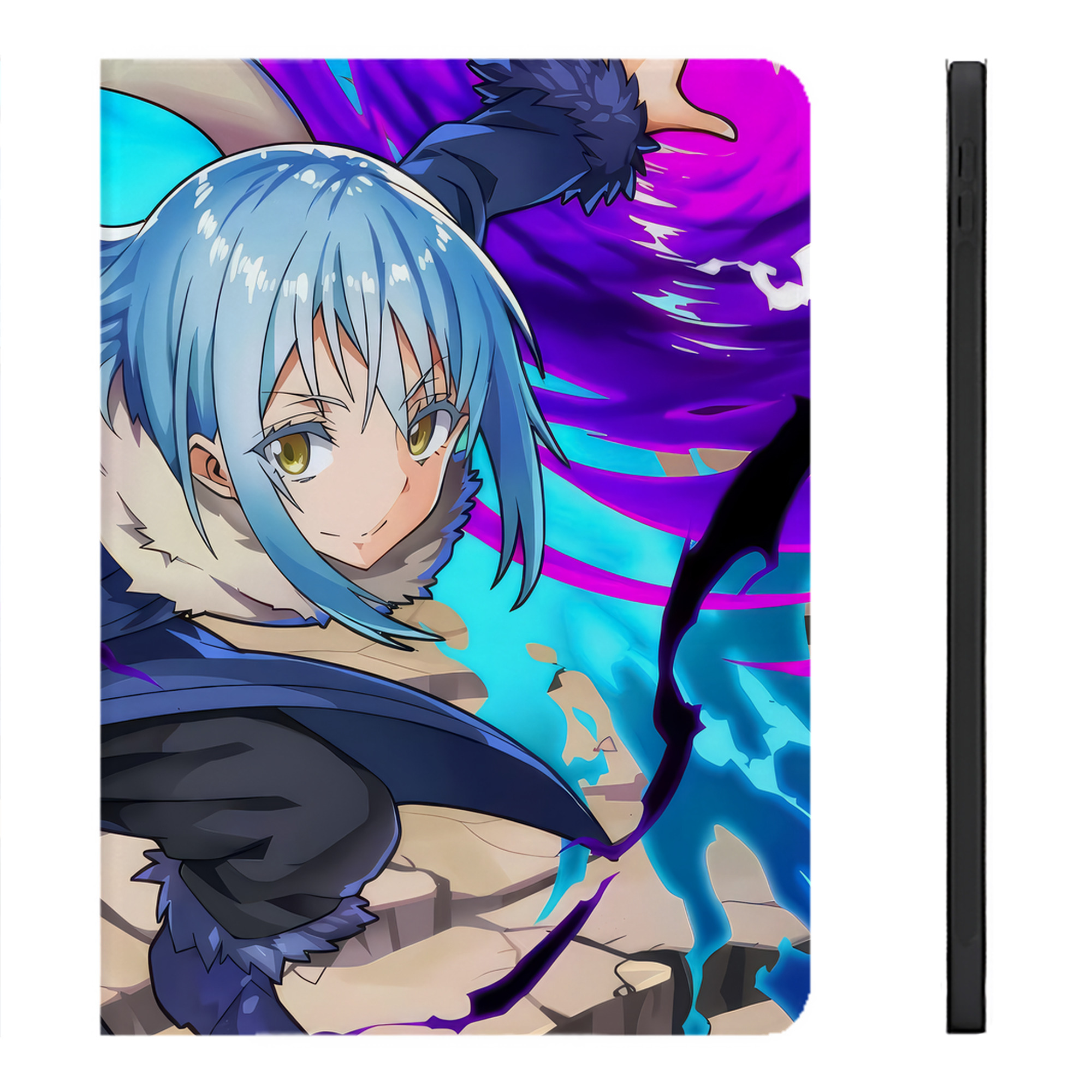 （画像用） 転スラ Regarding Reincarnated to Slime IPadケース ペンホルダー付き ブックスタイルデザイン
